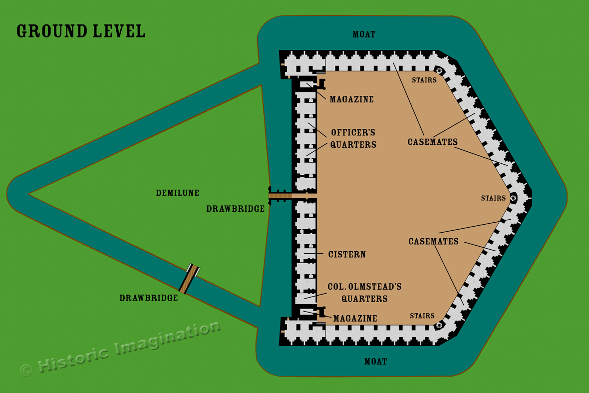 fort pulaski lower level map