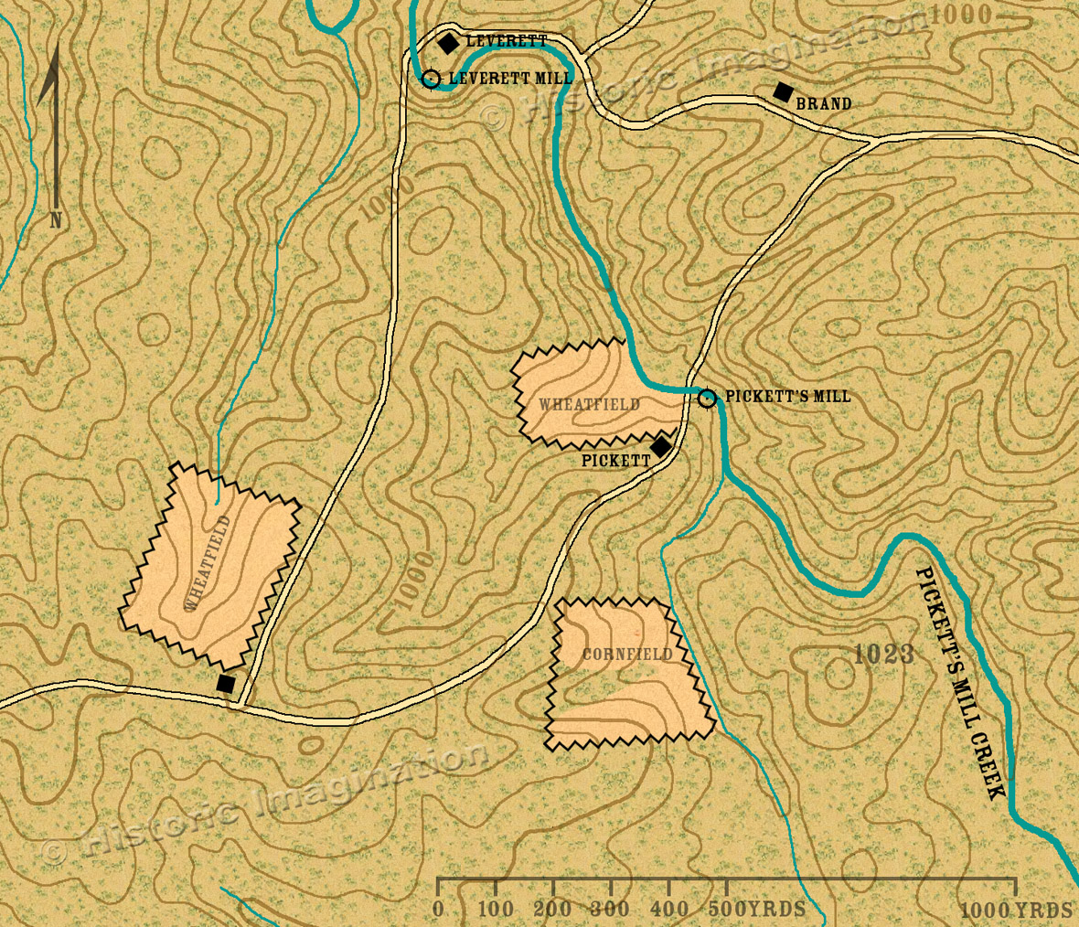 Pickett's Mill Battlefield Map